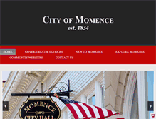 Tablet Screenshot of cityofmomence.com